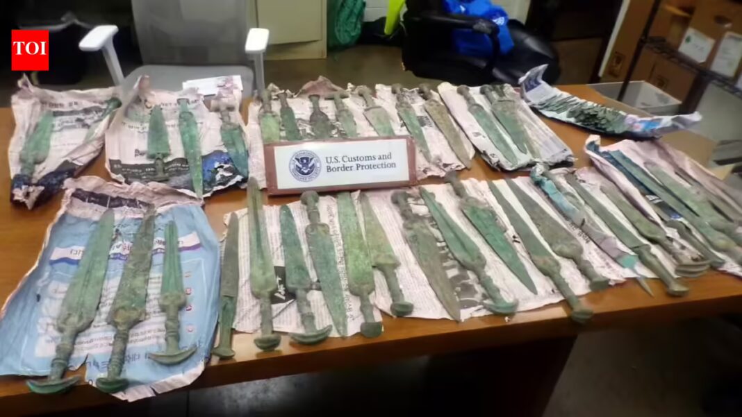 4,000-year-old 36 swords seized at a US port in Philadelphia in a bizarre smuggling case | World News