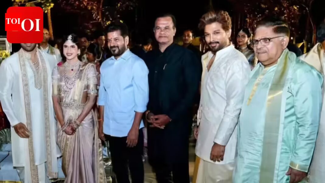 Allu Sirish marries Nayanika Reddy in Hyderabad; Telangana CM Revanth Reddy joins Allu–Konidela family in the first picture | Telugu Movie News