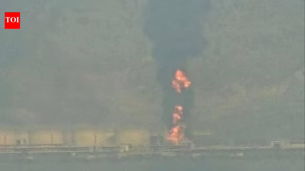 Iran strike on UAE's Fujairah port oil terminal triggers huge fire