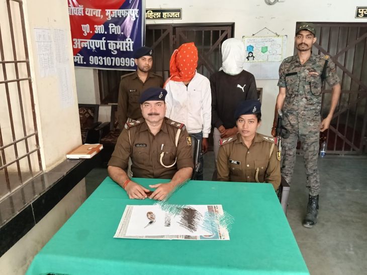 होली में लोडेड पिस्टल के साथ दो बदमाश गिरफ्तार:मुजफ्फरपुर के बोचहां में गाड़ी चेकिंग के समय पकड़े गए, एक फरार