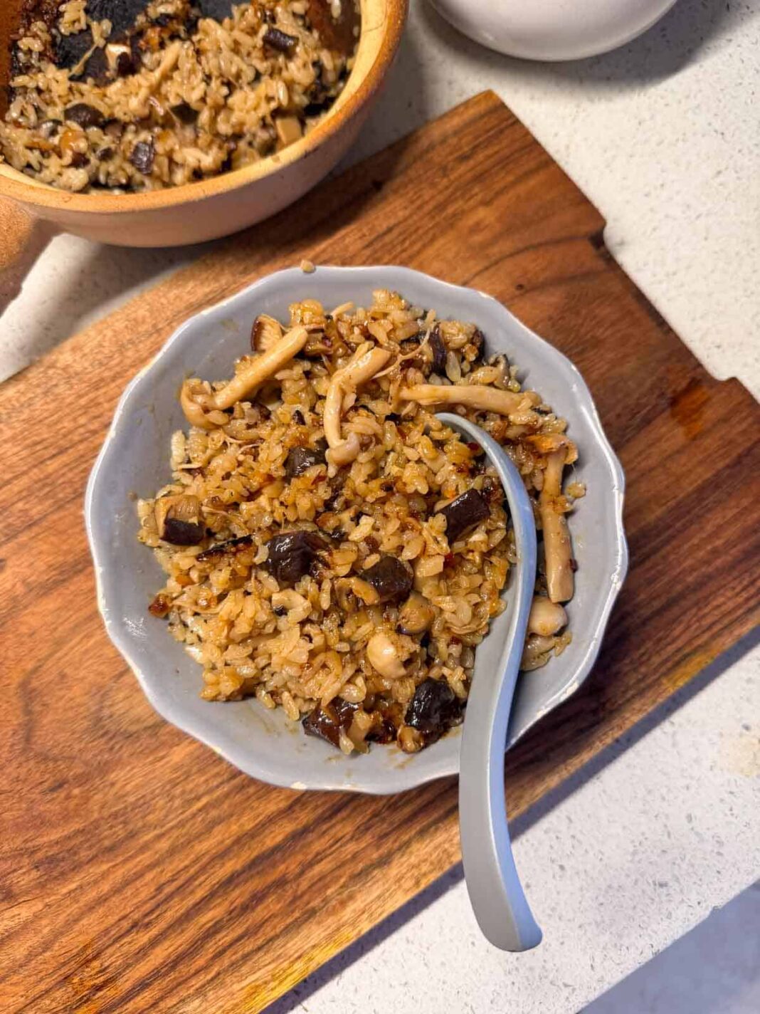 Claypot Mushroom Rice (Asian Style)