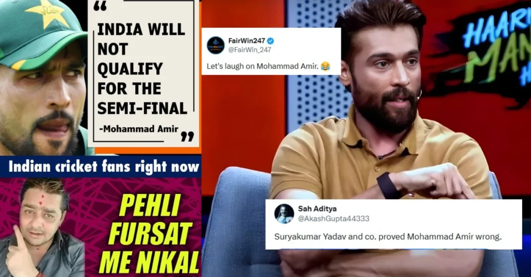 “Pehli fursat me nikal…”: Fans troll Mohammad Amir as India storm into T20 World Cup 2026 semi-final “Pehli fursat me nikal…”: Fans troll Mohammad Amir as India storm into T20 World Cup 2026 semi-final