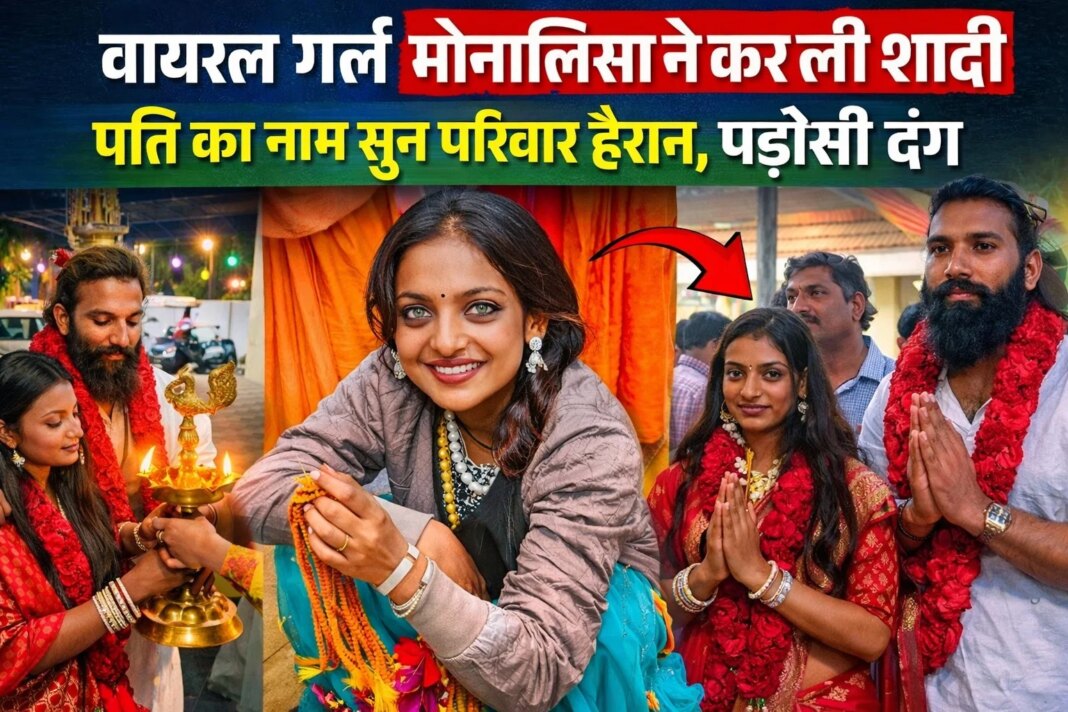 VIDEO: वायरल गर्ल मोनालिसा ने ब्वायफ्रेंड के साथ कर ली शादी, लव जिहाद का लग रहा आरोप, मंदिर में की शादी…