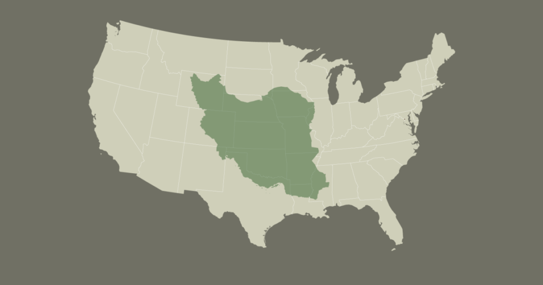 Map shows how big Iran is compared with the 50 US states | Maps News