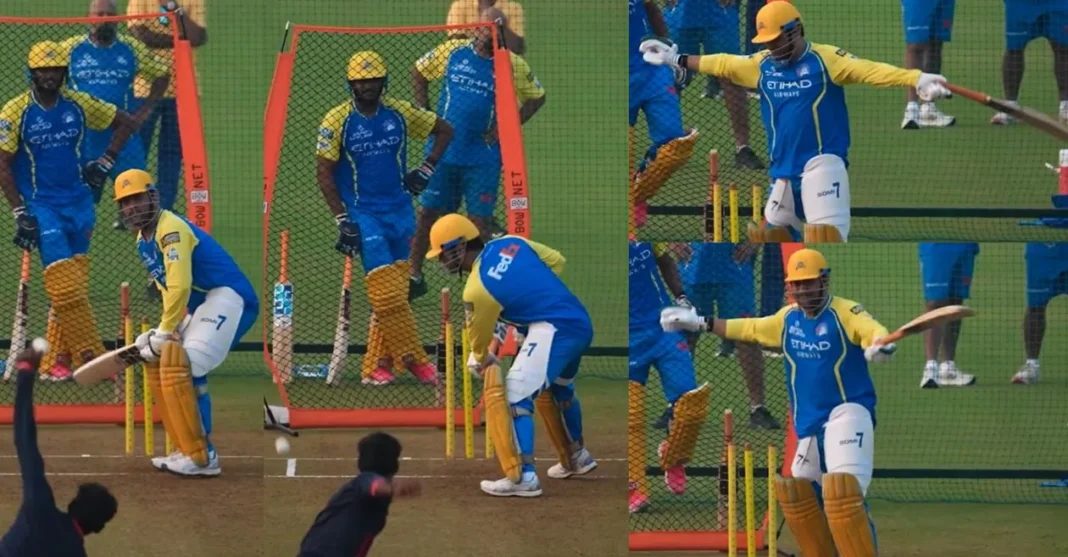 WATCH: MS Dhoni breaks into hilarious dance while signaling wide during CSK practice ahead of IPL 2026 WATCH: MS Dhoni breaks into hilarious dance while signaling wide during CSK practice ahead of IPL 2026