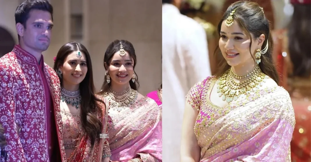 Sara Tendulkar turns heads in saree at Arjun-Saaniya wedding; photos and videos go viral