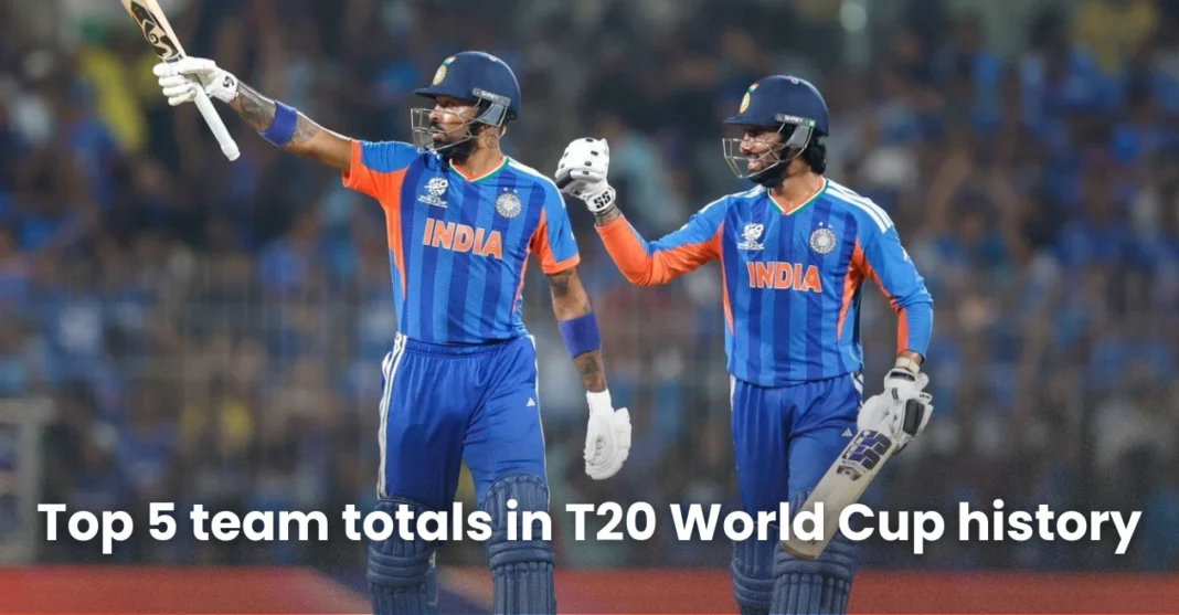 Top 5 highest team totals in the ICC Men’s T20 World Cup history