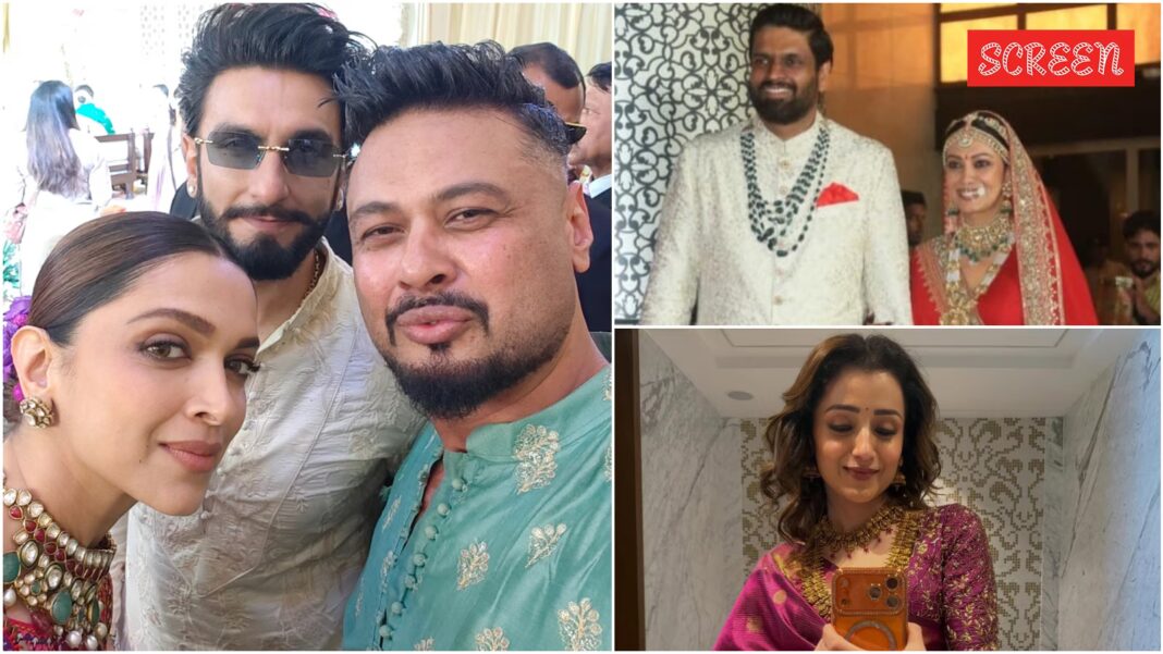 Ranveer Singh, Deepika Padukone, Trisha, Rani Mukerji attend Eka Lakhani’s wedding, see videos | Bollywood News