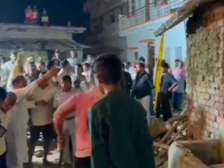 औरंगाबाद में जयमाल के दौरान भरभराकर गिरा छज्जा:मलबे के नीचे दबने से 2 लोगों की मौत; 25 घायल, ग्रामीणों ने रेस्क्यू कर पहुंचाया अस्पताल