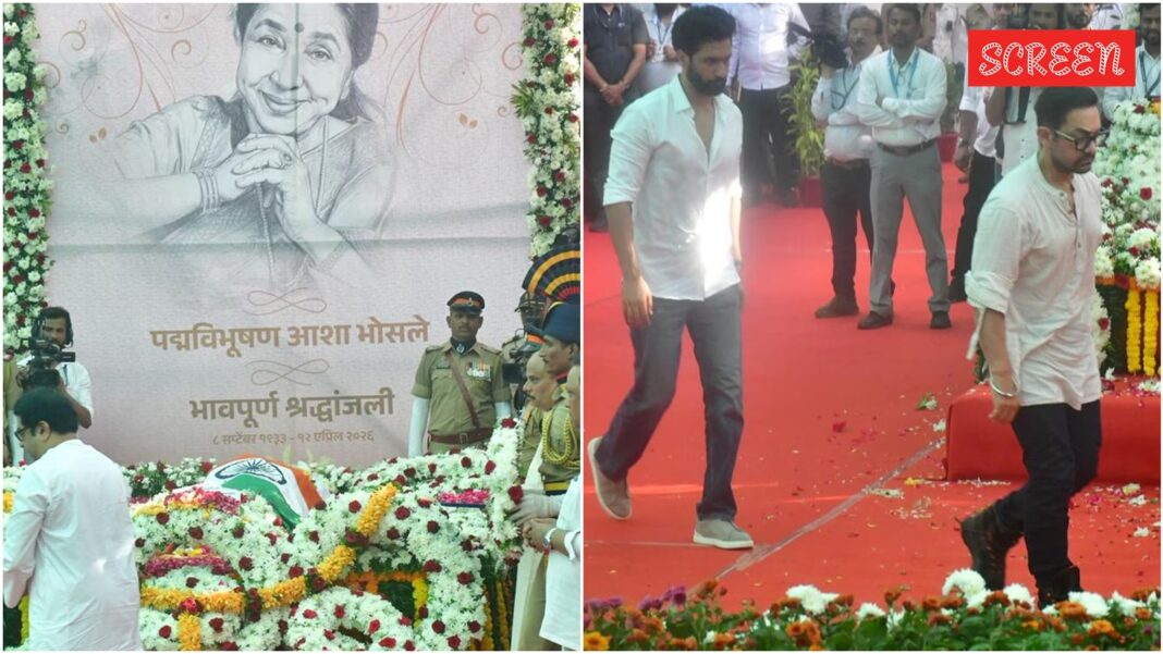 Asha Bhosle Funeral Highlights: Legendary singer cremated, mourners sing her songs; Amitabh Bachchan remembers ‘iconic’ Asha | Bollywood News