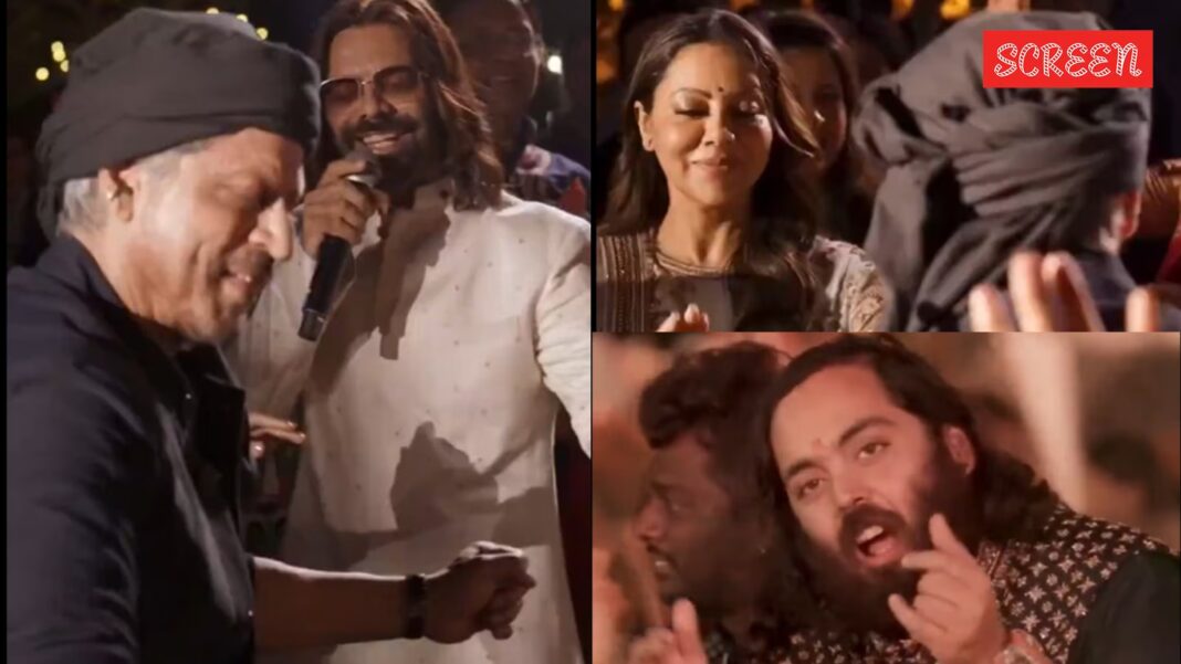 Anant Ambani birthday celebration: Shah Rukh Khan, Ranveer Singh groove to Kailash Kher’s ‘Bam Lahiri’ song. Watch | Bollywood News