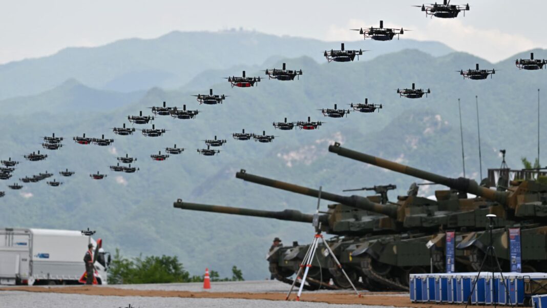 Former CIA chief Petraeus says drone swarms are the next danger — and growth opportunity