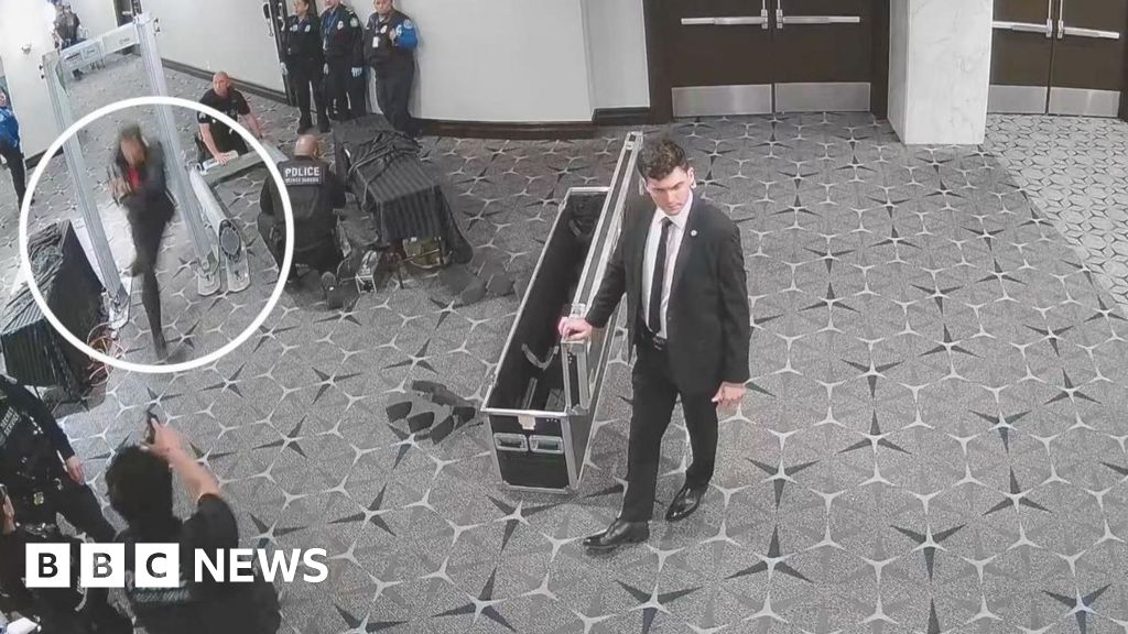 New CCTV footage appears to shows when shots were fired at Washington press dinner
