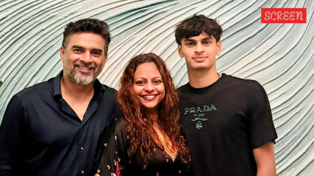 R madhavan with family.jpg