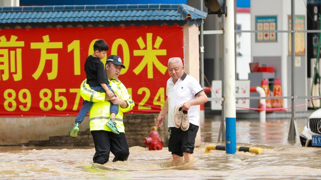 Torrential rain and floods batter China, killing at least 12 and forcing mass evacuations