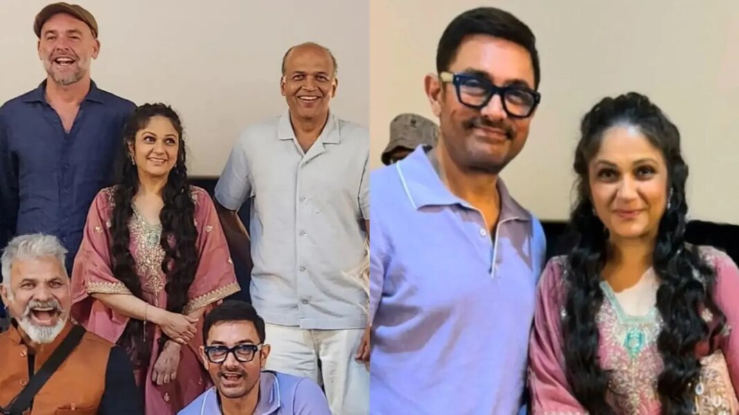 Lagaan Actor Gracy Singh All Smiles With Aamir Khan And Others At 25th Anniversary Bash