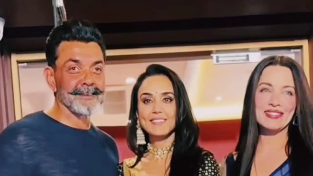 Preity Zinta, Joined By BFFs Bobby Deol And Celina Jaitly, At Her Jewellery Store Launch In Mumbai