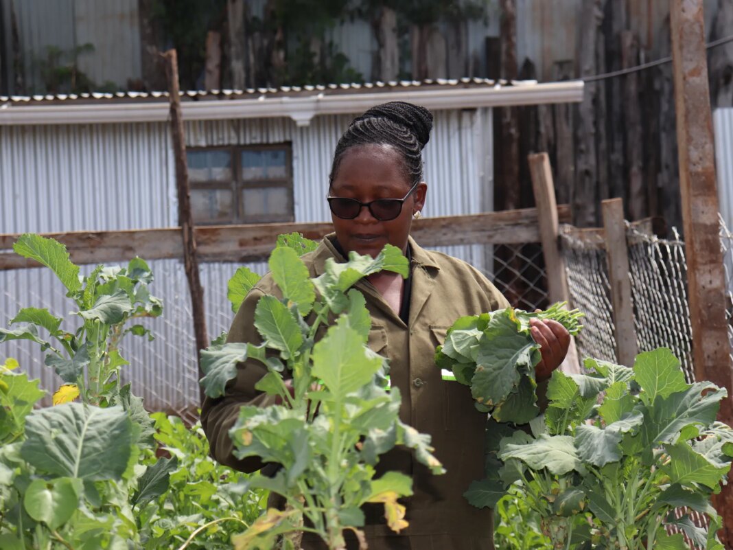 Rotich removes her vegetables for an order she has received via Facebook message. 1 1780346787.jpg