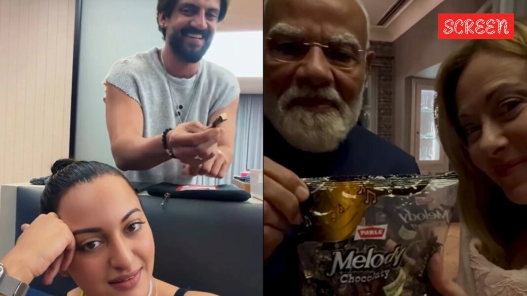 Sonakshi Sinha, Zaheer Iqbal’s hilarious Bollywood twist on PM Modi-Meloni’s viral ‘Melody’ moment | Bollywood News