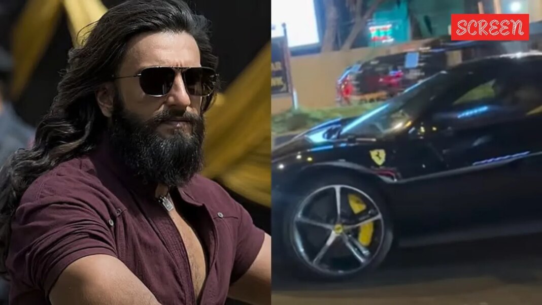 Amid Don 3 row, Ranveer Singh takes his Rs 6.36 crore Ferrari 296 GTB for a spin | Bollywood News