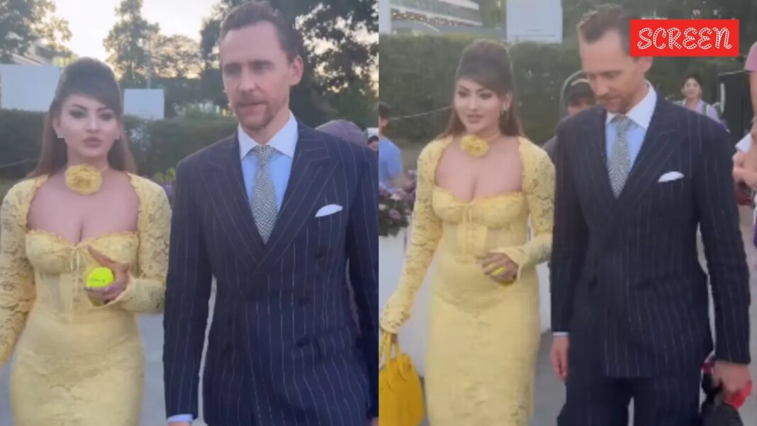 Urvashi Rautela meets Tom Hiddleston at Wimbledon; netizens say ‘He looks irritated’. Watch | Bollywood News