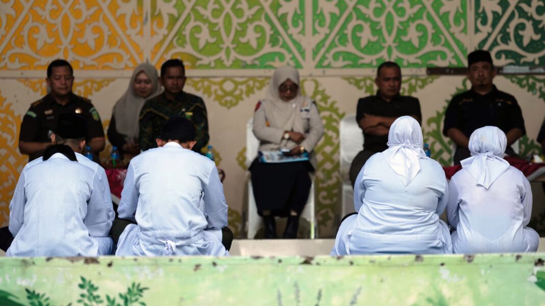 Couple caned for kissing on TikTok in Indonesia’s conservative Aceh province