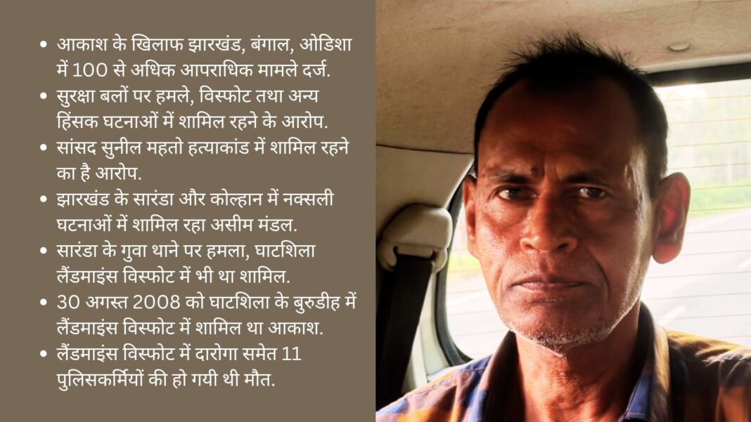 असीम मंडल उर्फ आकाश के प्रमुख कारनामे.