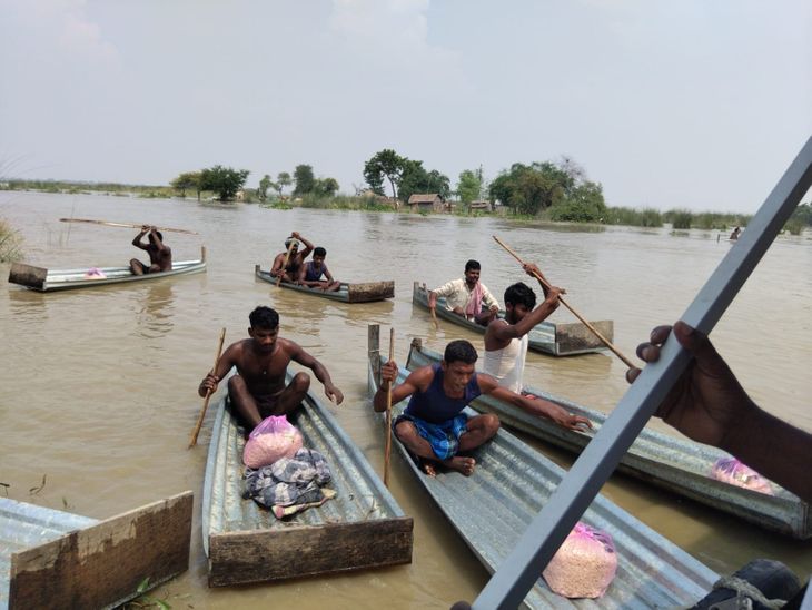 गंगा का जलस्तर साल के सबसे ऊंचे स्तर पर:साहिबगंज में 28.65 मीटर पहुंचा पानी, दियारा और निचले इलाकों में बाढ़; NDRF तैनात