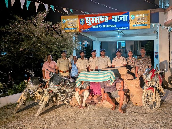 सीतामढ़ी में 486 लीटर नेपाली शराब पकड़ी, 3 तस्कर अरेस्ट:बिना नंबर प्लेट की 3 बाइक जब्त; 1 भारतीय और 2 नेपाली तस्कर शामिल