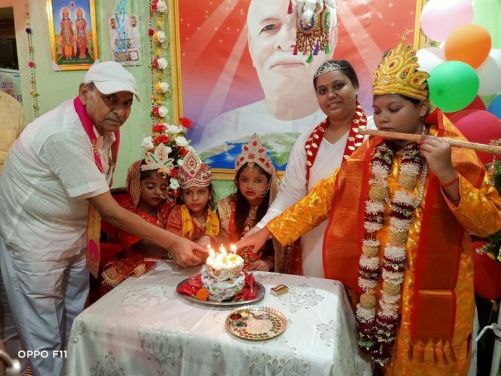 शेखपुरा में ब्रह्माकुमारियों ने मनाया श्रीकृष्ण जन्माष्टमी महोत्सव:नन्हें बच्चे बने कृष्ण और राधा, नृत्य से लोगों का मोहा मन