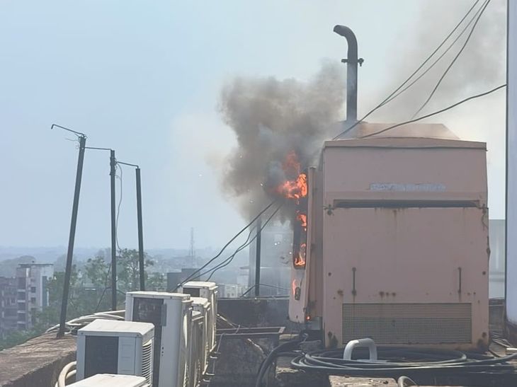 श्रीराम सिटी अपार्टमेंट के जनरेटर हाउस में लगी आग:फायर एक्सटिंग्विशर से पाया काबू, टला हादसा; लोगों के बीच मचा हड़कंप