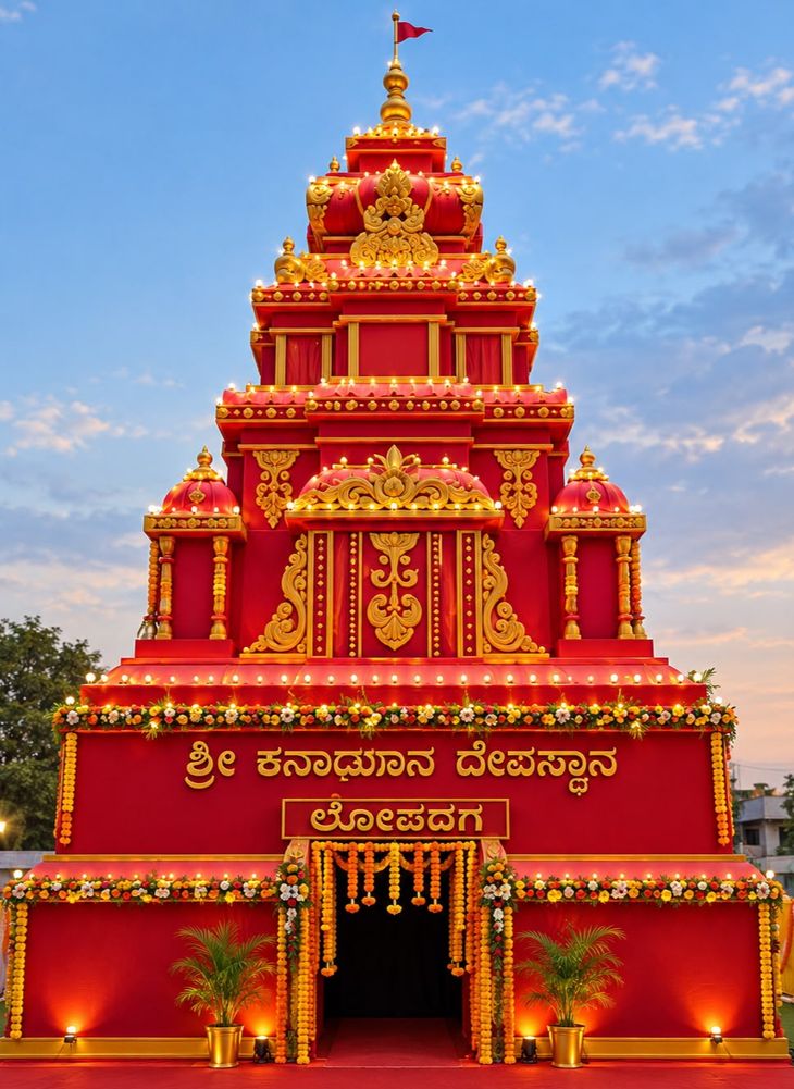 The pandal will be built in the style of Hanuman Temple in Karnataka, where Goddess Durga will be seated in Bengali attire.