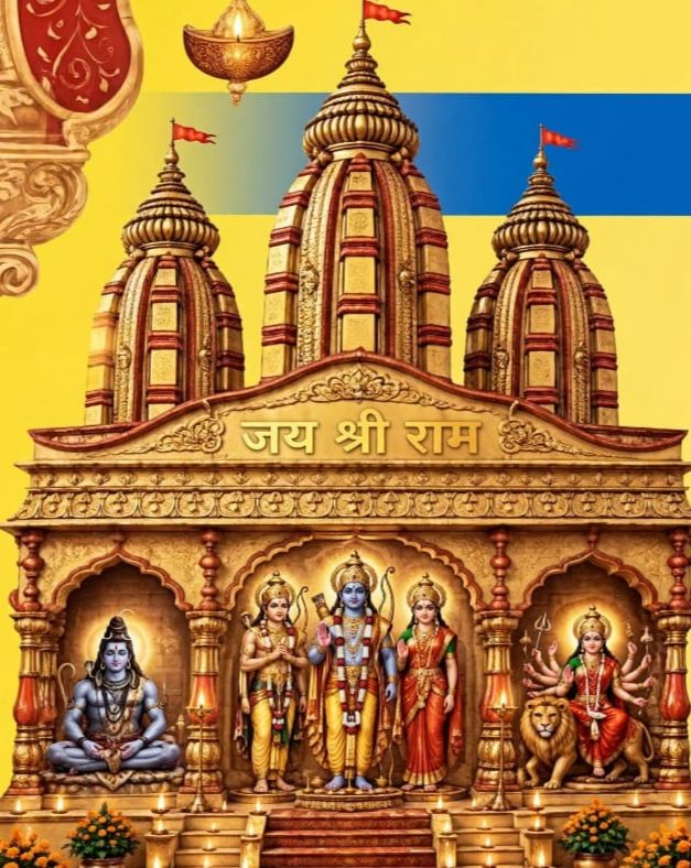 श्री राम दरबार मंदिर के प्रारूप के पंडाल में विराजेंगी मां दुर्गा