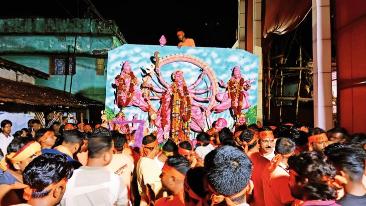 Durga Puja has been celebrated since 1857, a historical glimpse is visible from worship to immersion.