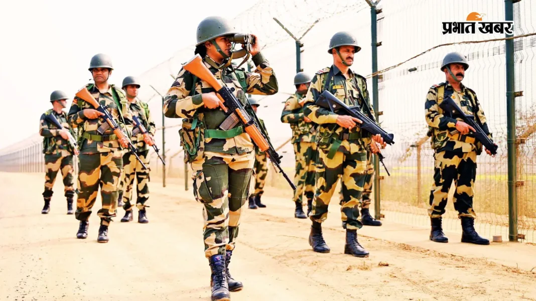 भारत-बांग्लादेश बॉर्डर पर चौकस बीएसएफ जवान, सीमा पार कर रहे बांग्लादेशी समेत 2 को दबोचा