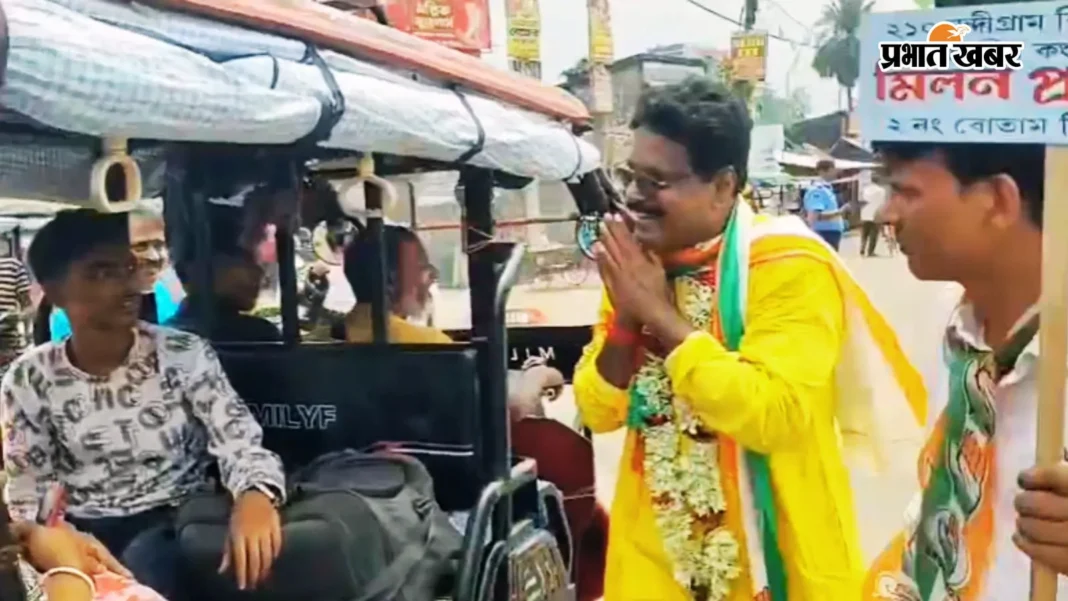 नंदीग्राम उपचुनाव : जमानत पर रिहा होने के बाद प्रचार के लिए मैदान में उतरे कांग्रेस प्रत्याशी मिलन प्रधान