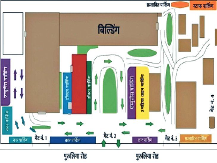 मरीजों की कटेगी जेब:सदर का पार्किंग शुल्क निगम से दोगुना 3 घंटे बाइक पार्क करने के 20 रुपए