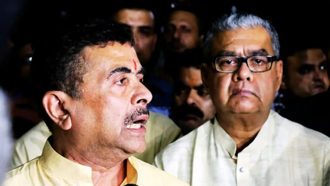 शुभेंदु अधिकारी ने भवानी भवन में की हाई-लेवल मीटिंग, कोलकाता के बड़े पूजा पंडालों में प्रवेश पर रोक