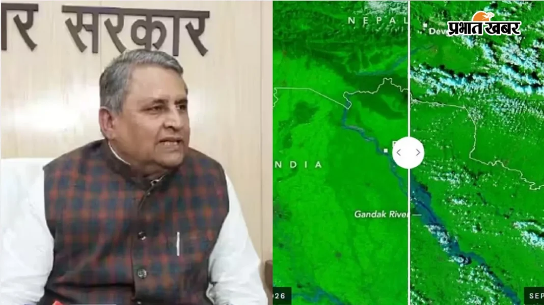 नासा की सैटेलाइट तस्वीरों में दिखा गंडक का जलप्रलय, बोले विजय चौधरी- हालात पर है पैनी नजर